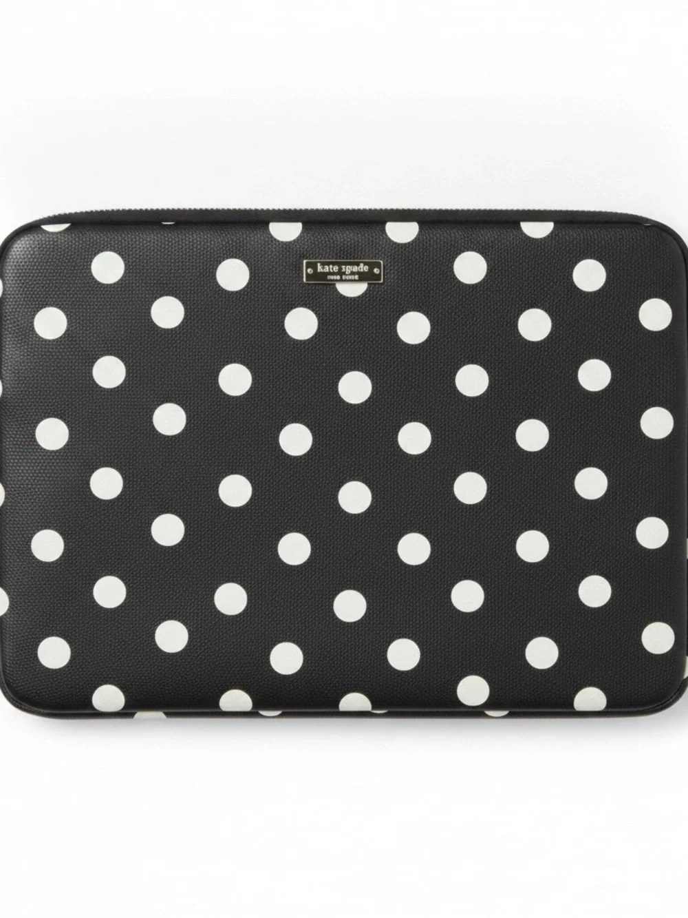 kate spade Black and White Polka Dot Neoprene Tablet Sleeve 13x9